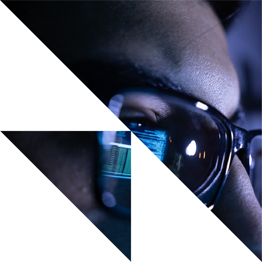 Close up of someone working at a PC