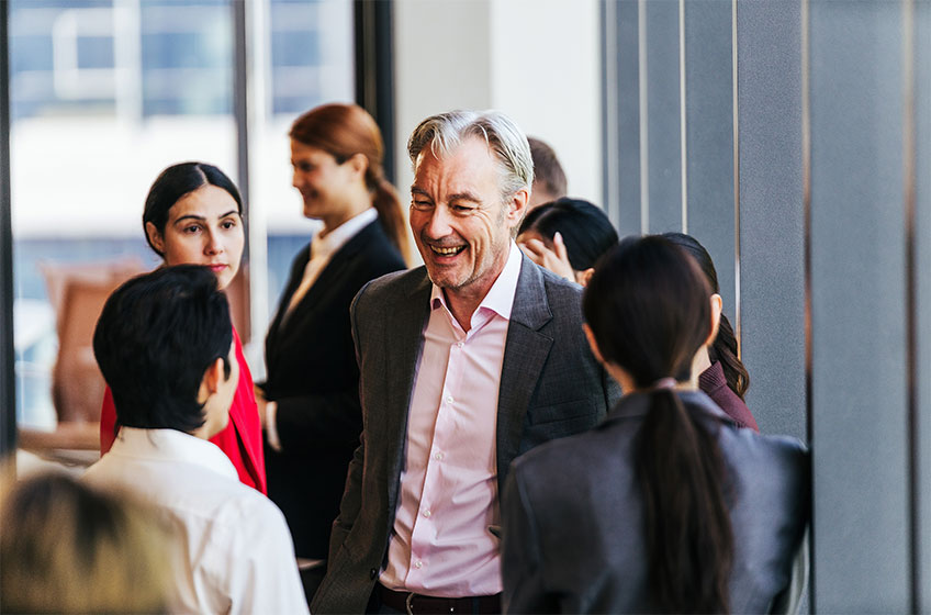 Professionals networking