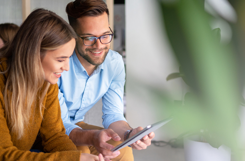 Insight ON Man and woman working together