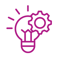 Lightbulb gear icon