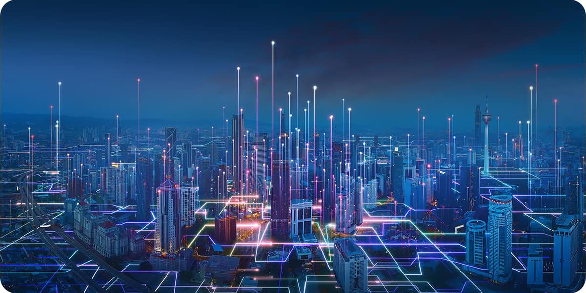 Connected city graphic