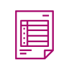 Purple billing recepipt logo icon
