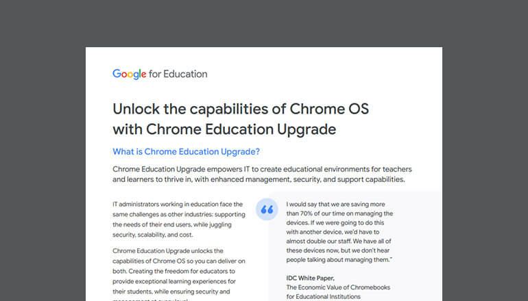 Article Unlock the Capabilities of ChromeOS with Chrome Education Upgrade Image