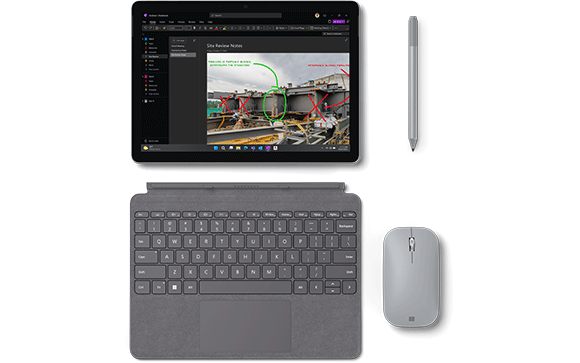Surface Go 4 met pen en toetsen bord