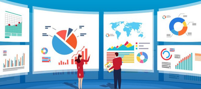 Tekening van een laptop en cloudapplicaties