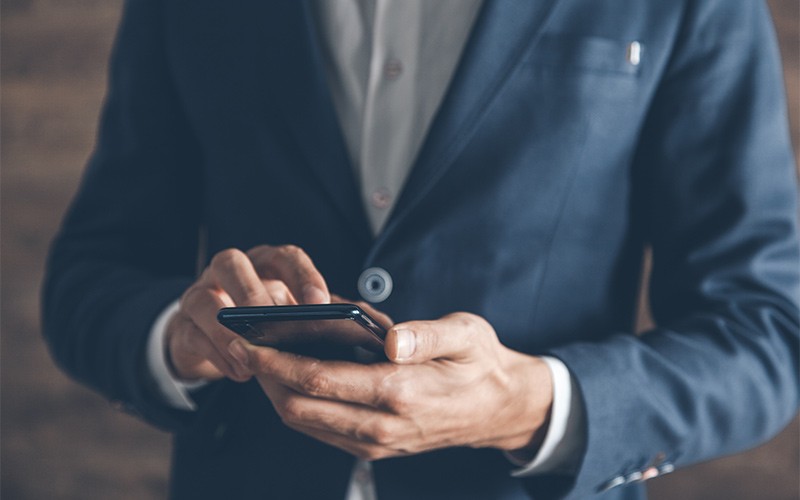 Man holding a tablet