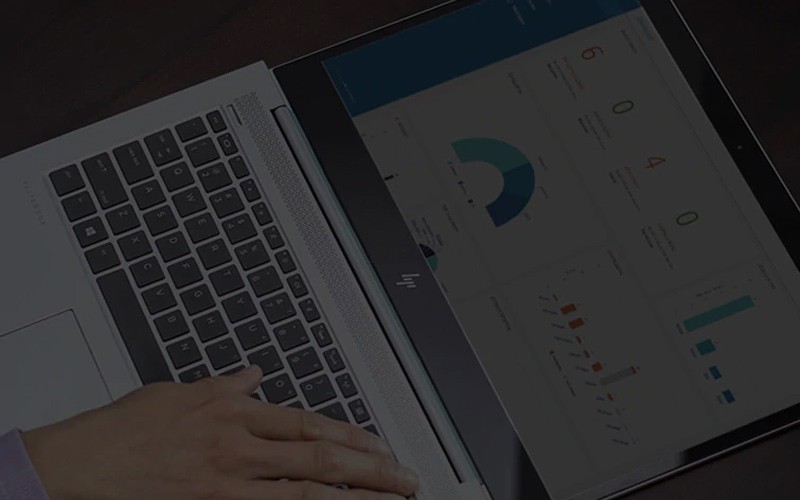 Proactive security management HP tablet being used