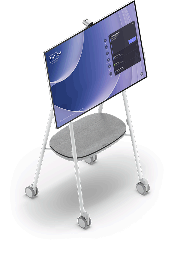 Microsoft Surface Hub 3 Microsoft Surface Hub 3 op een standaard